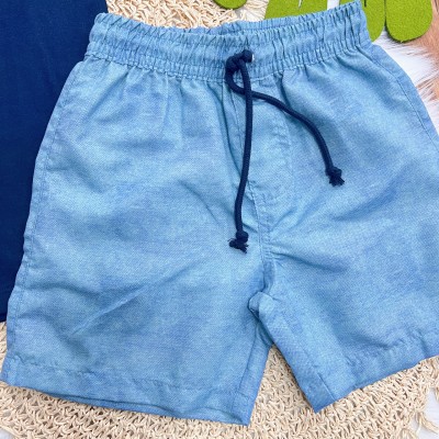 Conj. Regata Surf e Bermuda em Táctel - Marinho e Azul Claro